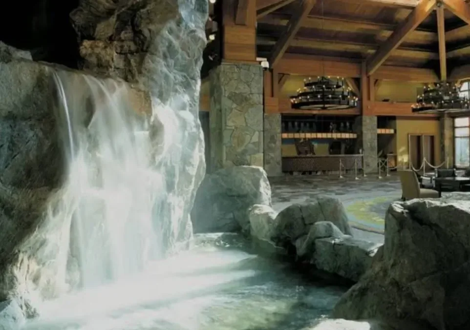 Resort building set among trees